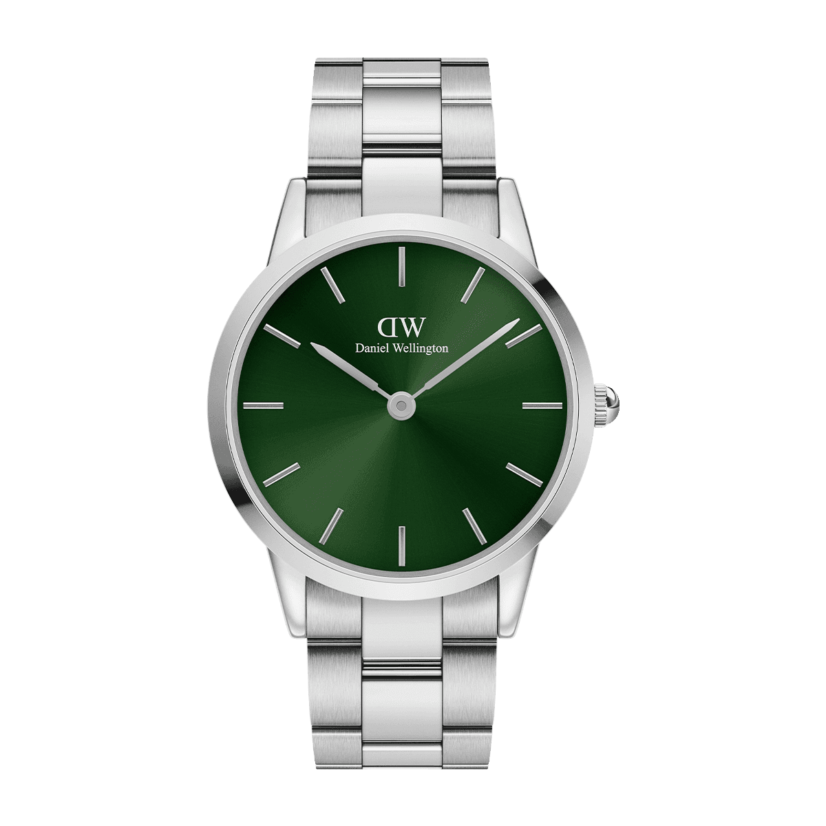 Daniel Wellington DW Klokke Iconic Link Emerald 40mm Sølv