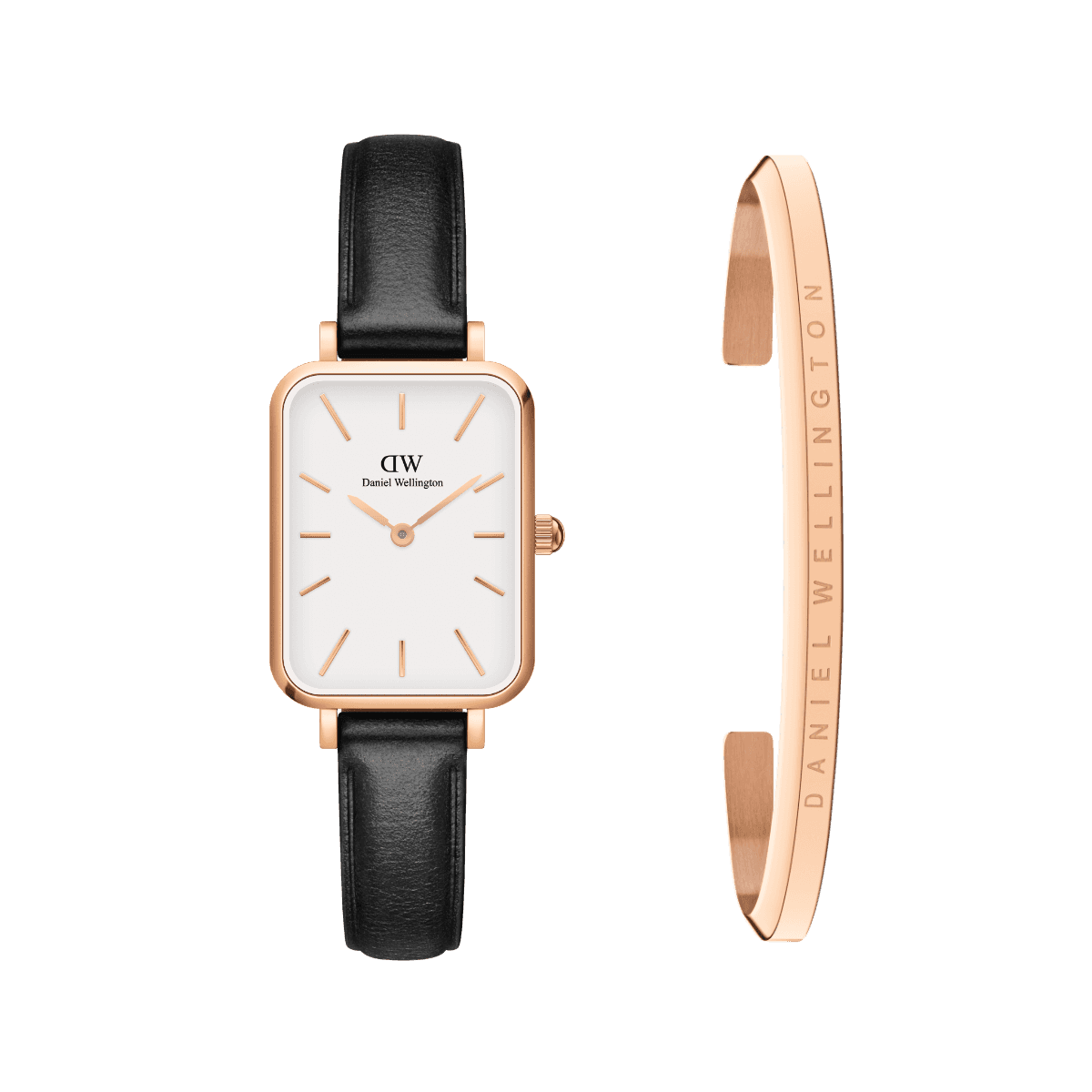 Daniel Wellington DW Quadro Pressed Sheffield + Bracelet 20x26mm Roségull