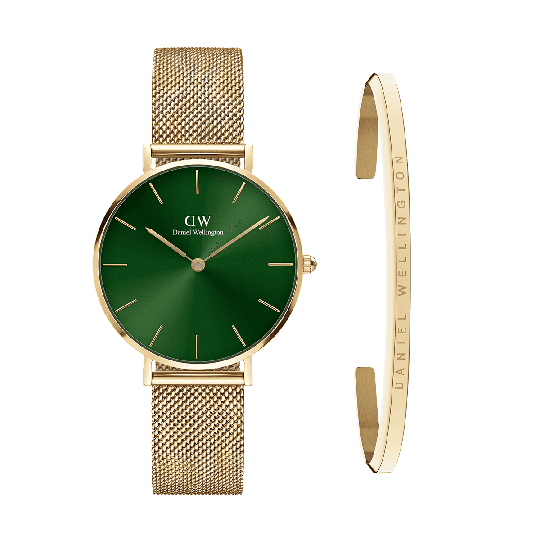 Daniel Wellington DW Petite Emerald + Classic Bracelet Small 32mm Gold