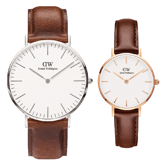 Daniel Wellington DW Classic St Mawes + Petite St Mawes 40mm Roségull