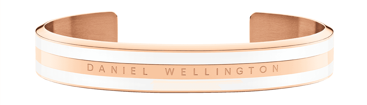 Daniel Wellington DW Emalie Bracelet Satin White S Roségull