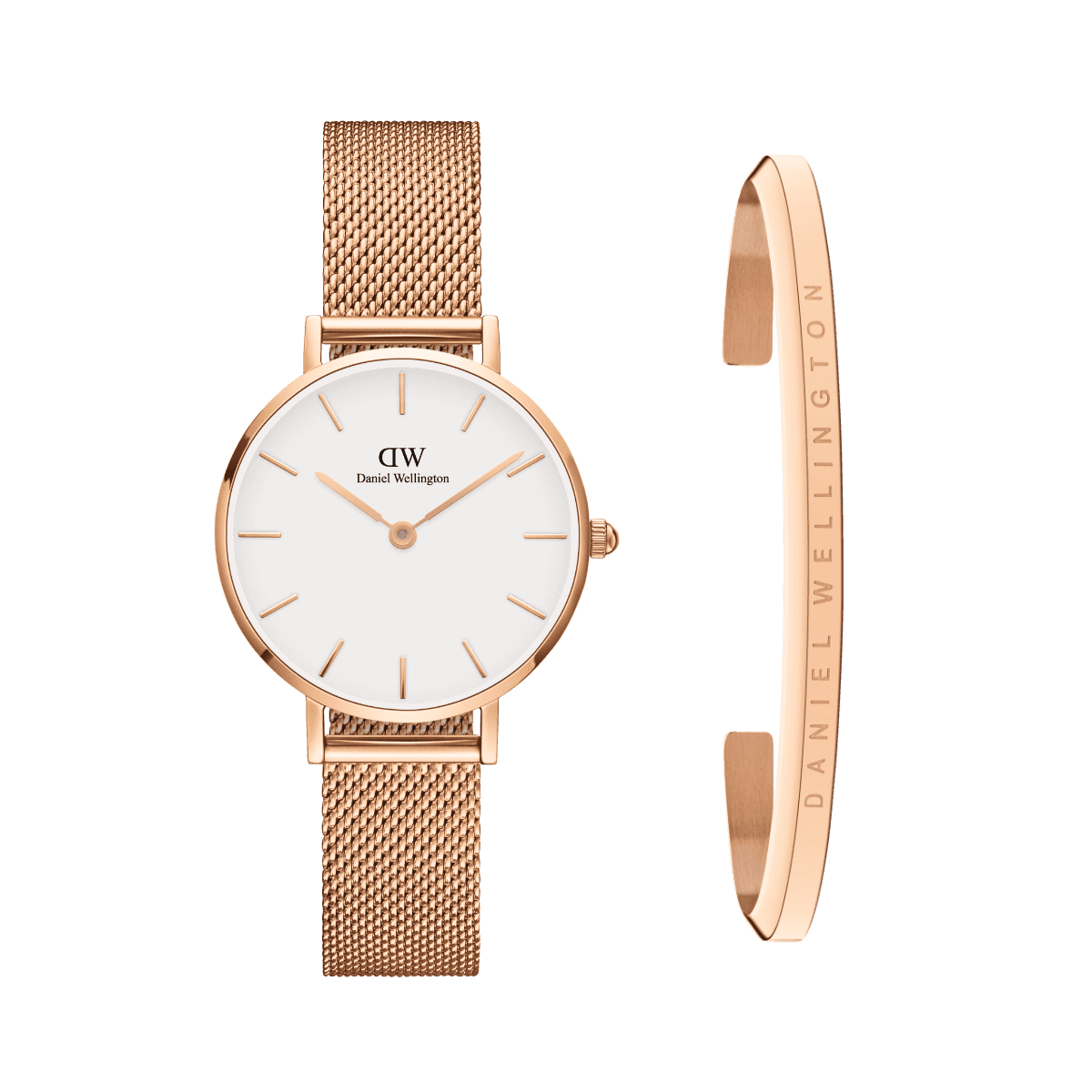 Daniel Wellington DW Petite Melrose + Bracelet 28mm Roségull
