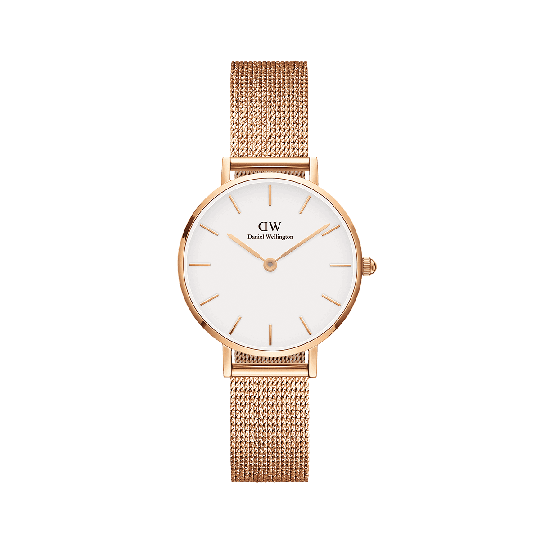 Daniel Wellington DW Klokke Petite Pressed Melrose 28mm Roségull